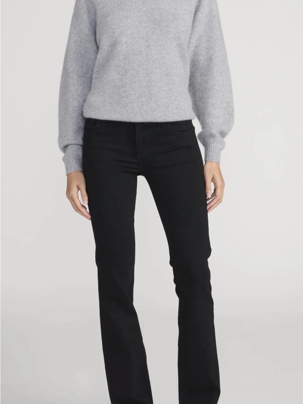 Frame Denim Black Flare Jeans